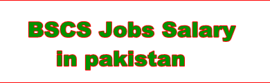 bscs jobs salary in pakistan