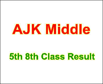 AJK Middle 5th 8th Class Result 2025