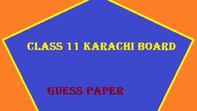 Guess Paper 2025 Class 11 Karachi Board