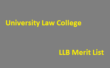 University Law College LLB Merit List 2025