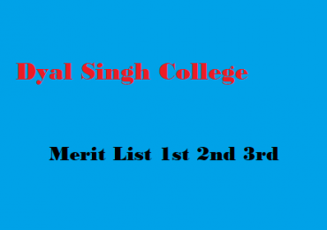 Dyal Singh College Merit List 2025 1st 2nd 3rd