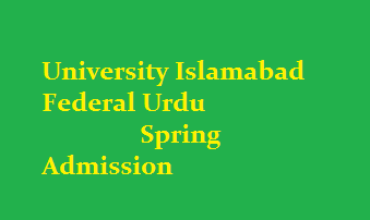 Federal Urdu University Islamabad Admissions Spring 2025