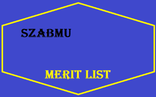 SZABMU Merit List