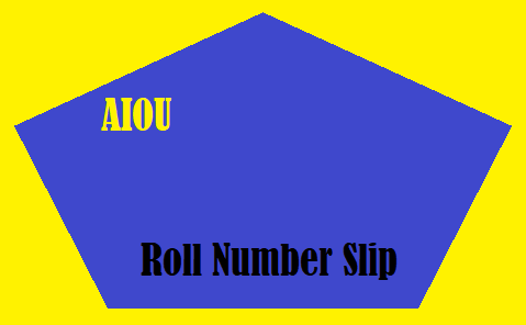 AIOU Roll Number Slip 2025