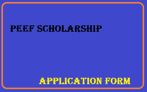 PEEF Scholarship 2025 Application Form