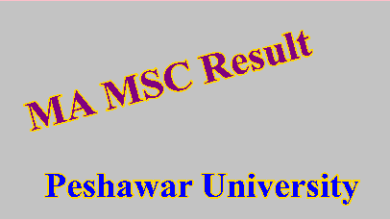 Peshawar University MA MSC Result 2025