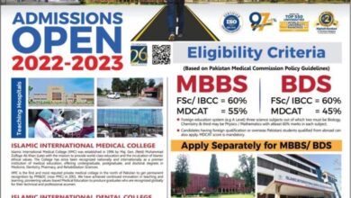 Islamic International Medical College Rawalpindi Admission