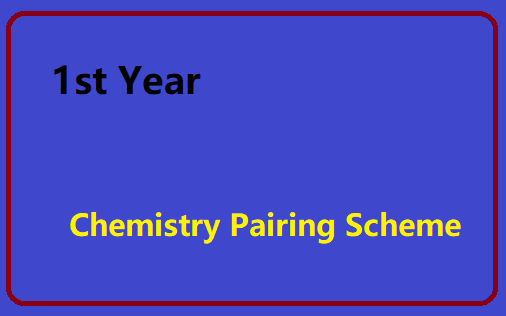 1st Year Chemistry Pairing Scheme