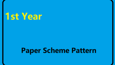 1st Year Paper Scheme Pattern