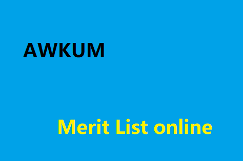 AWKUM Merit List check online