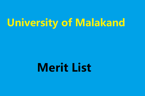 University of Malakand Merit List