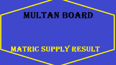 Multan Board Matric Supply Result