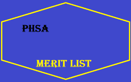 PHSA Merit List