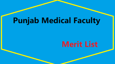 Punjab Medical Faculty Merit List