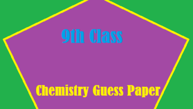 9th Class Chemistry Guess Paper 2025 Rawalpindi Board