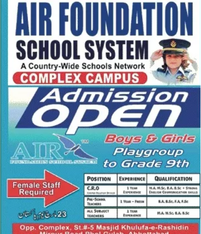 Air Foundation School System Admission