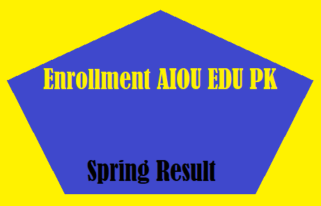 Enrollment AIOU Result 2025