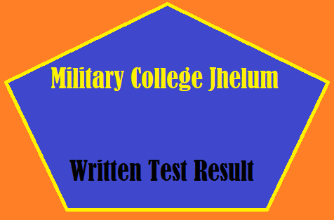 Military College Jhelum Written Test Result