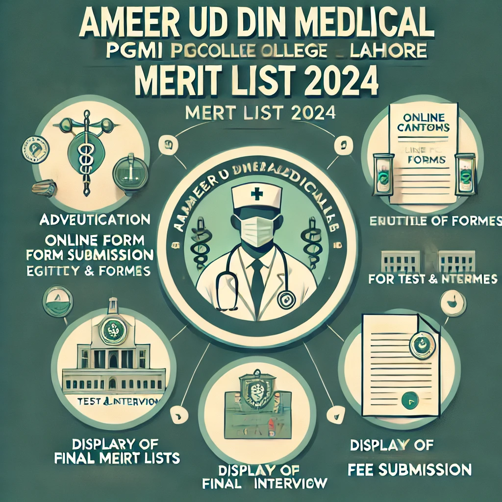 Ameer Ud din Medical PGMI College Lahore Merit List