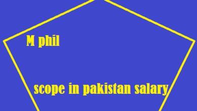 M phil scope in pakistan and salary