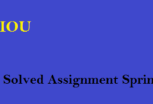 AIOU Solved Assignment Spring