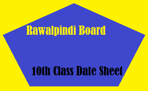 Rawalpindi Board Matric Date Sheet