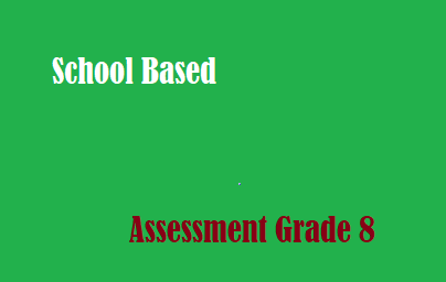 School Based Assessment 2025 Grade 8