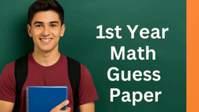 1st Year Math Guess Paper