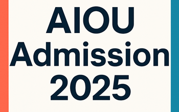 AIOU Admission CT PTC PGD and Diploma in Education